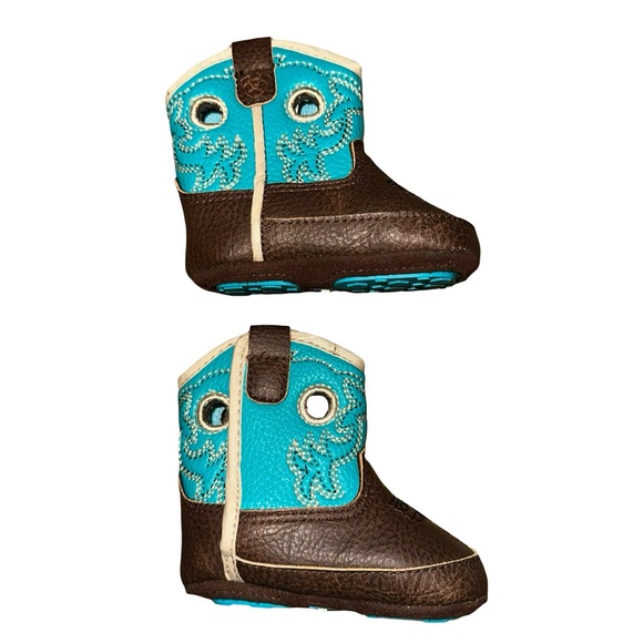 Ariat Infant Lil' Stompers Boston Western Infant Baby Boots Size 00 - Picture 4 of 12